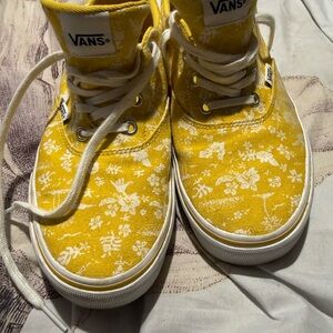 Vans Yellow and White Floral